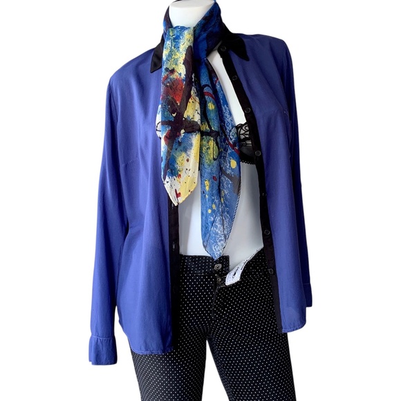 Vintage Chor 90’s black w/white Swiss polka dot jeans  - size 9 - Picture 3 of 11